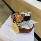 Movado Bold Gold Dial Brown Leather Strap Watch for Women - 3600437 Buy Now By Movado