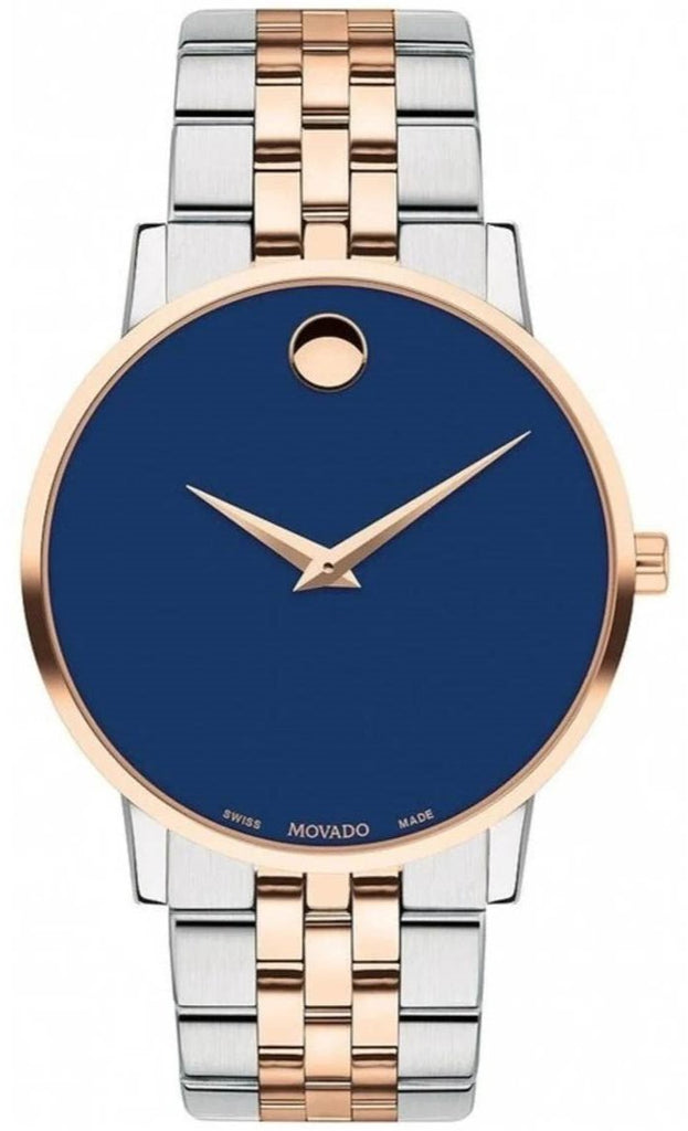 Movado Museum Classic Blue Dial Two Tone Steel Strap Watch for Men - 0607267 Buy Now By Movado