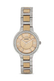 Fossil Virginia Rose Gold Dial Two Tone Steel Strap Watch for Women - ES3405 Buy Now By Fossil