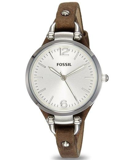 Fossil Georgia White Dial Brown Leather Strap Watch for Women - ES3060 Buy Now By Fossil