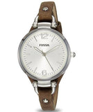 Fossil Georgia White Dial Brown Leather Strap Watch for Women - ES3060 Buy Now By Fossil