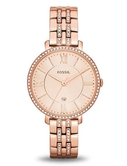 Fossil Jacqueline Rose Gold Dial Rose Gold Steel Strap Watch for Women - ES3546 Buy Now By Fossil