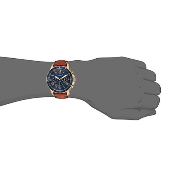 Fossil Grant Sport Chronograph Blue Dial Brown Leather Strap Watch for Men - FS5268 Buy Now By Fossil