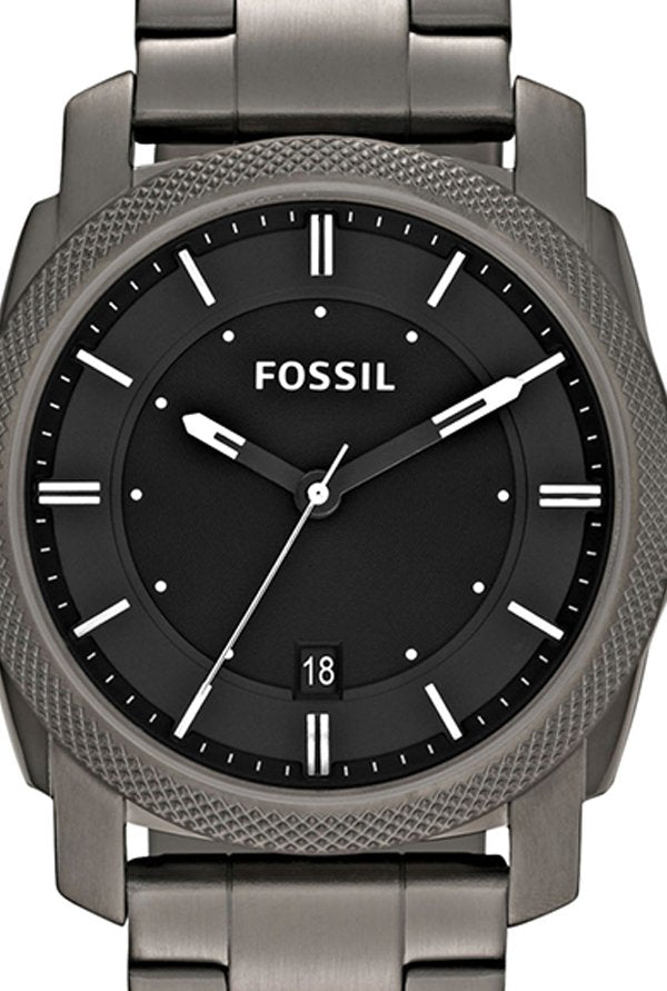 Fossil Machine Chronograph Black Dial Grey Steel Strap Watch for Men - FS4774 Buy Now By Fossil