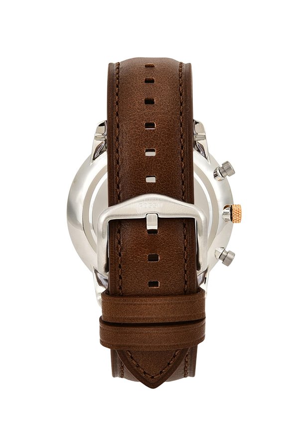 Fossil Neutra Chronograph Black Dial Brown Leather Strap Watch for Men - FS5408 Buy Now By Fossil