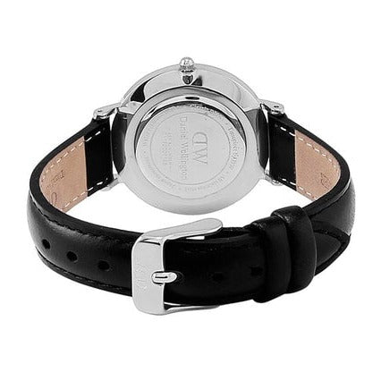Daniel Wellington Petite Sheffield Black Dial Black Leather Strap Watch For Women - DW00100180 Buy Now By Daniel Wellington