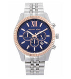 Michael Kors Lexington Chronograph Blue Dial Silver Steel Strap Watch For Men - MK8689 Buy Now By Michael Kors