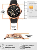 Fossil Townsman Automatic Black Dial Black Leather Strap Watch for Men - ME3170 Buy Now By Fossil