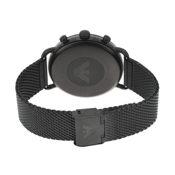 Emporio Armani Aviator Chronograph Black Dial Black Mesh Bracelet Watch For Men - AR11264 Buy Now By Emporio Armani