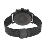 Emporio Armani Aviator Chronograph Black Dial Black Mesh Bracelet Watch For Men - AR11264 Buy Now By Emporio Armani