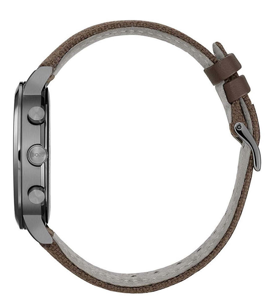 Hugo Boss Spirit White Dial Brown Nylon Strap Watch for Men - 1513690 Buy Now By Hugo Boss