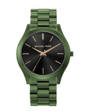 Michael Kors Slim Runway Quartz Black Dial Green Steel Strap Watch For Men - MK8715 Buy Now By Michael Kors