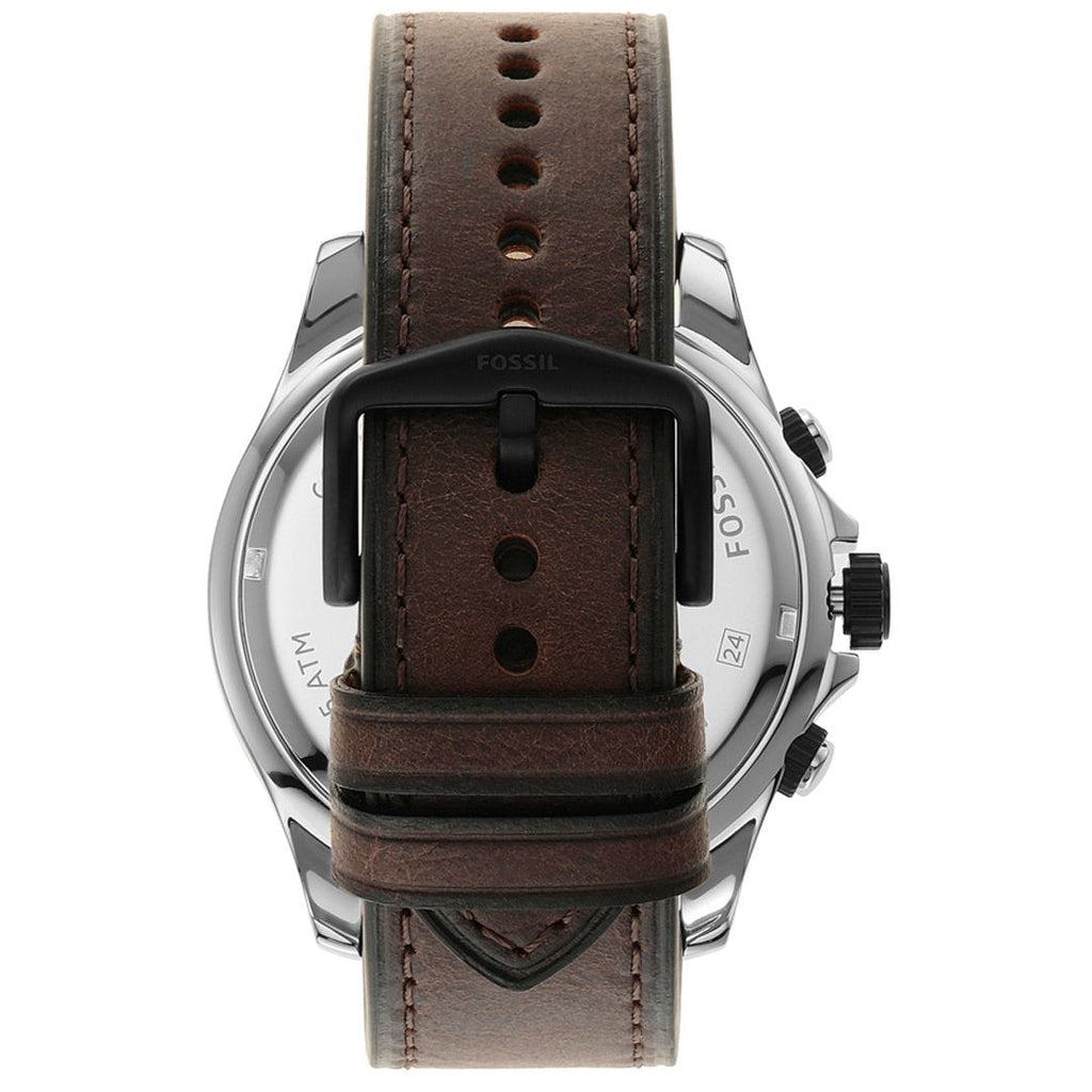 Fossil Dillinger Chronograph White Dial Brown Leather Strap Watch for Men - FS5674 Buy Now By Fossil