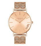 Coach Perry Rose Gold Dial Rose Gold Mesh Bracelet Watch for Women - 14503343 Buy Now By Coach