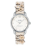 Coach Delancey White Dial Floral White Leather Strap Watch for Women - 14502760 Buy Now By Coach