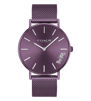 Coach Perry Purple Dial Purple Mesh Bracelet Watch for Women - 14503484 Buy Now By Coach