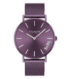 Coach Perry Purple Dial Purple Mesh Bracelet Watch for Women - 14503484 Buy Now By Coach
