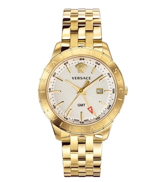 Versace Univers Quartz White Dial Gold Steel Strap Watch for Men - VEBK00518 Buy Now By Versace