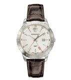 Versace Univers White Dial Brown Leather Strap Watch for Men - VEBK00118 Buy Now By Versace