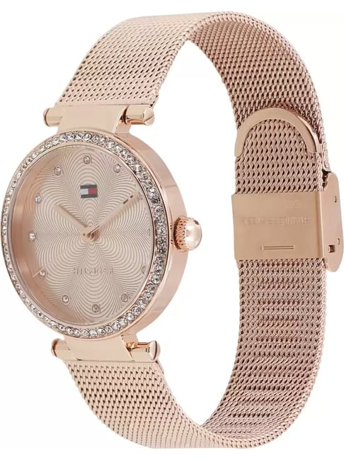 Tommy Hilfiger Lynn Quartz Rose Gold Dial Rose Gold Mesh Bracelet Watch For Women - 1781865 Buy Now By Tommy Hilfiger