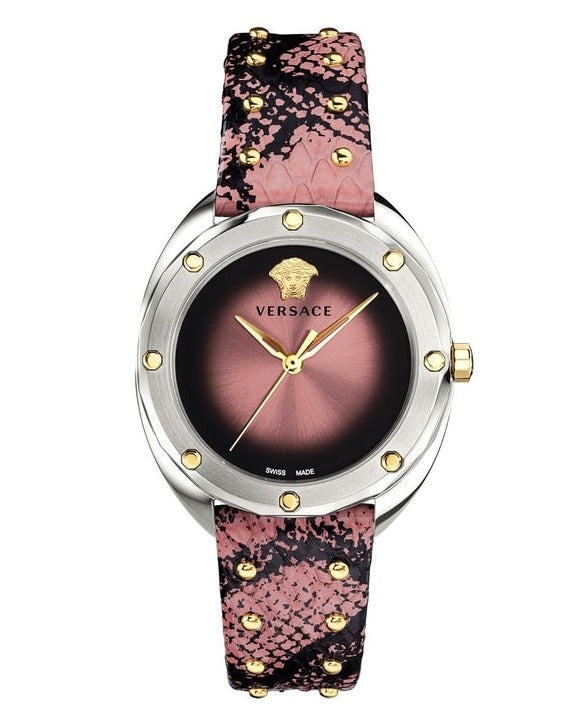 Versace Shadov Pink Dial Pink Leather Strap Watch for Women - VEBM00818 Buy Now By Versace