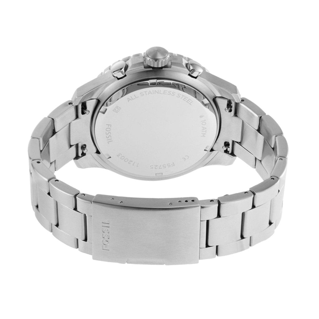 Fossil FB-03 Chronograph Black Dial Silver Steel Strap Watch for Men - FS5725 Buy Now By Fossil