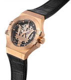 Maserati Potenza Automatic Skeleton Black Dial Black Leather Strap Watch For Men - R8821108039 Buy Now By Maserati