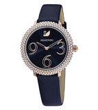 Swarovski Crystal Frost Blue Dial Blue Leather Strap Watch for Women - 5484061 Buy Now By Swarovski