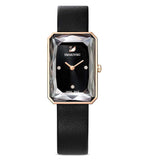 Swarovski Uptown Black Dial Black Leather Strap Watch for Women - 5547710 Buy Now By Swarovski