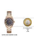 Guess Sparkler Diamonds Black Dial Rose Gold Steel Strap Watch for Women - GW0111L3 Buy Now By Guess