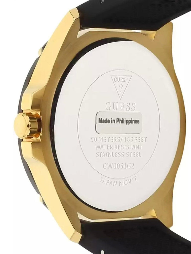 Guess Delta Black Dial Black Rubber Strap Watch for Men - GW0051G2 Buy Now By Guess