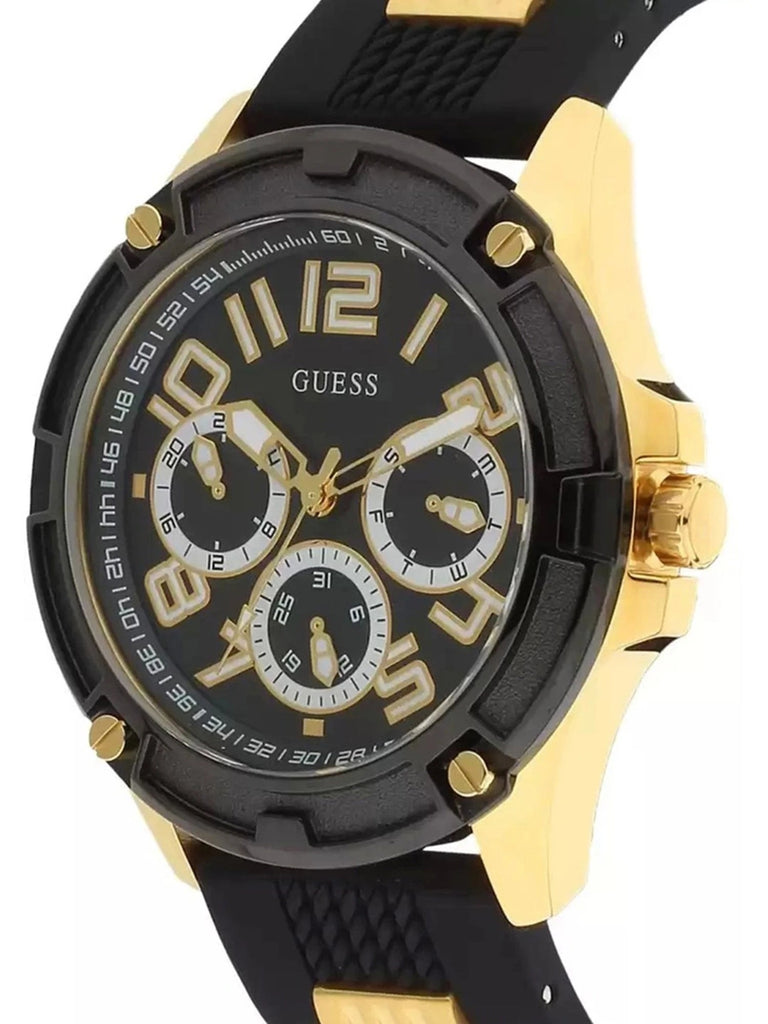 Guess Delta Black Dial Black Rubber Strap Watch for Men - GW0051G2 Buy Now By Guess