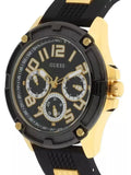 Guess Delta Black Dial Black Rubber Strap Watch for Men - GW0051G2 Buy Now By Guess