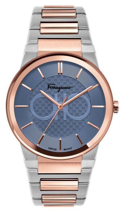 Salvatore Ferragamo Sapphire Blue Dial Two Tone Steel Strap Watch for Men - SFHP007-20 Buy Now By Salvatore Ferragamo