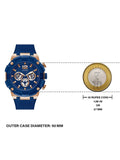 Guess Navigator Chronograph Blue Dial Blue Rubber Strap Watch for Men - GW0264G4 Buy Now By Guess