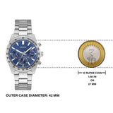 Guess Altitude Chronograph Blue Dial Silver Steel Strap Watch for Men - GW0329G1 Buy Now By Guess