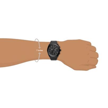 Fossil Everett Chronograph Black Dial Black Steel Strap Watch for Men - FS5797 Buy Now By Fossil