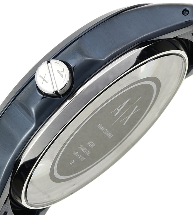 Armani Exchange Hampton Skeleton Grey Dial Blue Steel Strap Watch For Men - AX2401 Buy Now By Armani Exchange