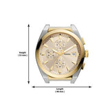 Fossil Everett Chronograph Gold Dial Two Tone Steel Strap Watch for Men - FS5796 Buy Now By Fossil