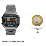 Fossil Retro Digital Black Dial Black Steel Strap Watch for Men - FS5846 Buy Now By Fossil