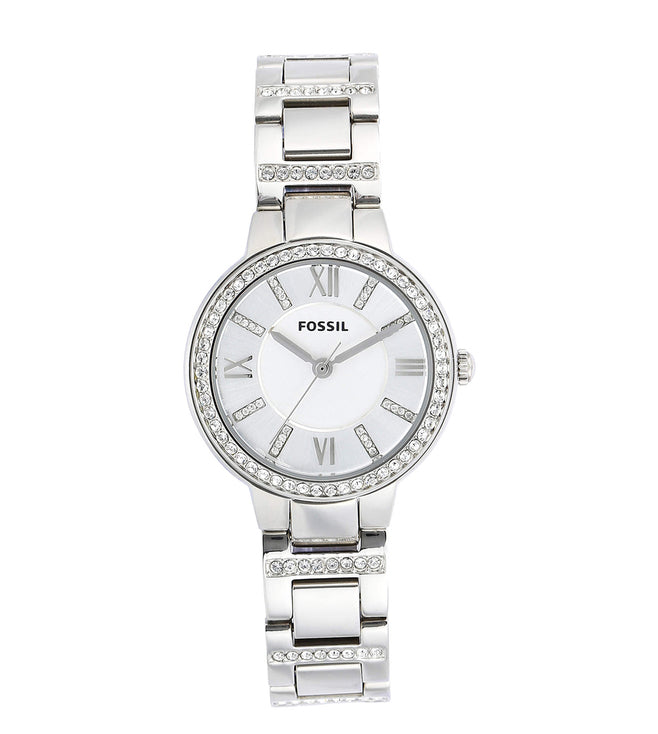 Fossil Virginia Silver Dial Silver Steel Strap Watch for Women - ES3282 Buy Now By Fossil
