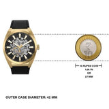 Fossil Everett Automatic Skeleton Black Dial Black Leather Strap Watch for Men - ME3208 Buy Now By Fossil