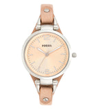 Fossil Georgia Bone Grey Dial Beige Leather Strap Watch for Women - ES2830 Buy Now By Fossil