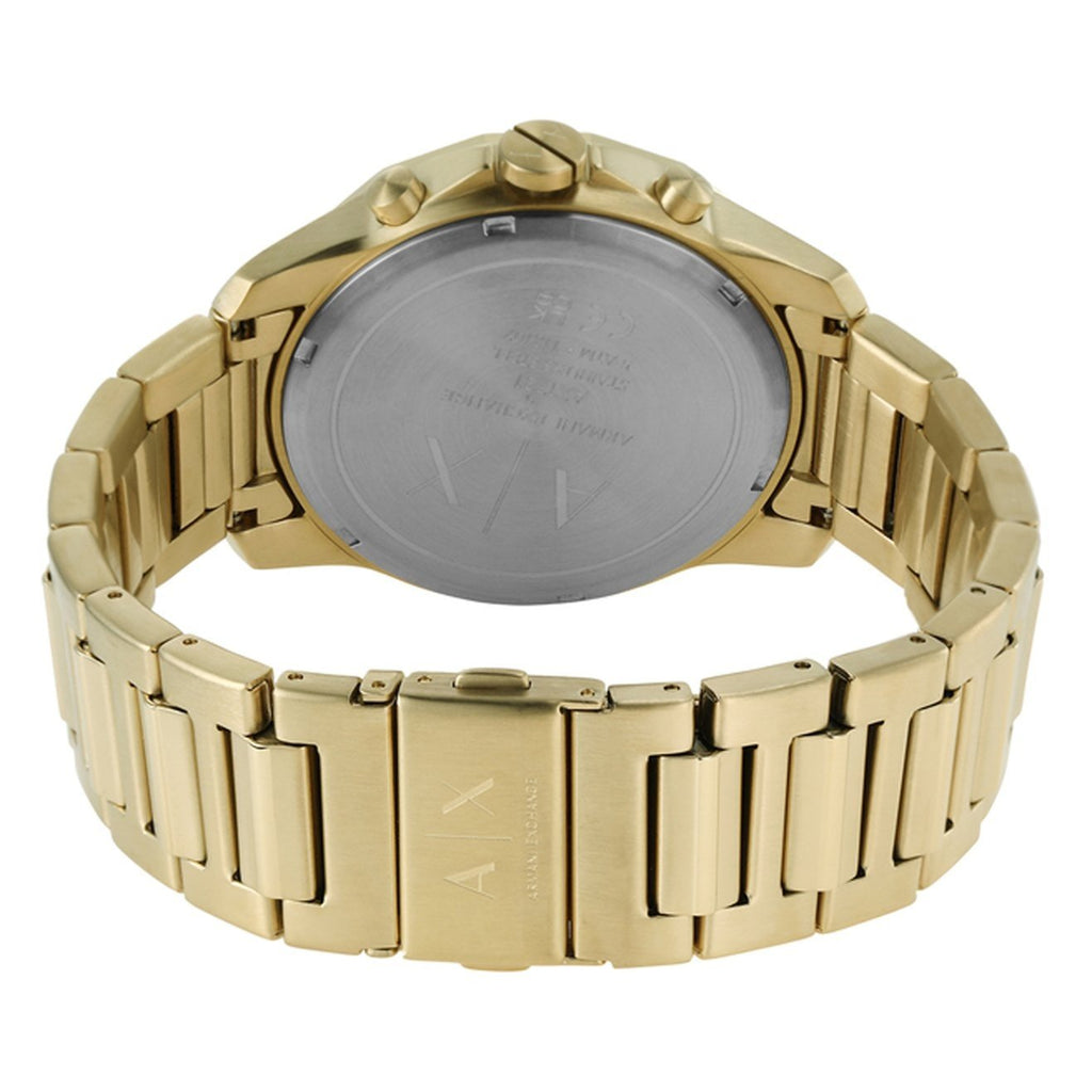 Armani Exchange Banks Chronograph Black Dial Gold Steel Strap Watch For Men - AX1721 Buy Now By Armani Exchange