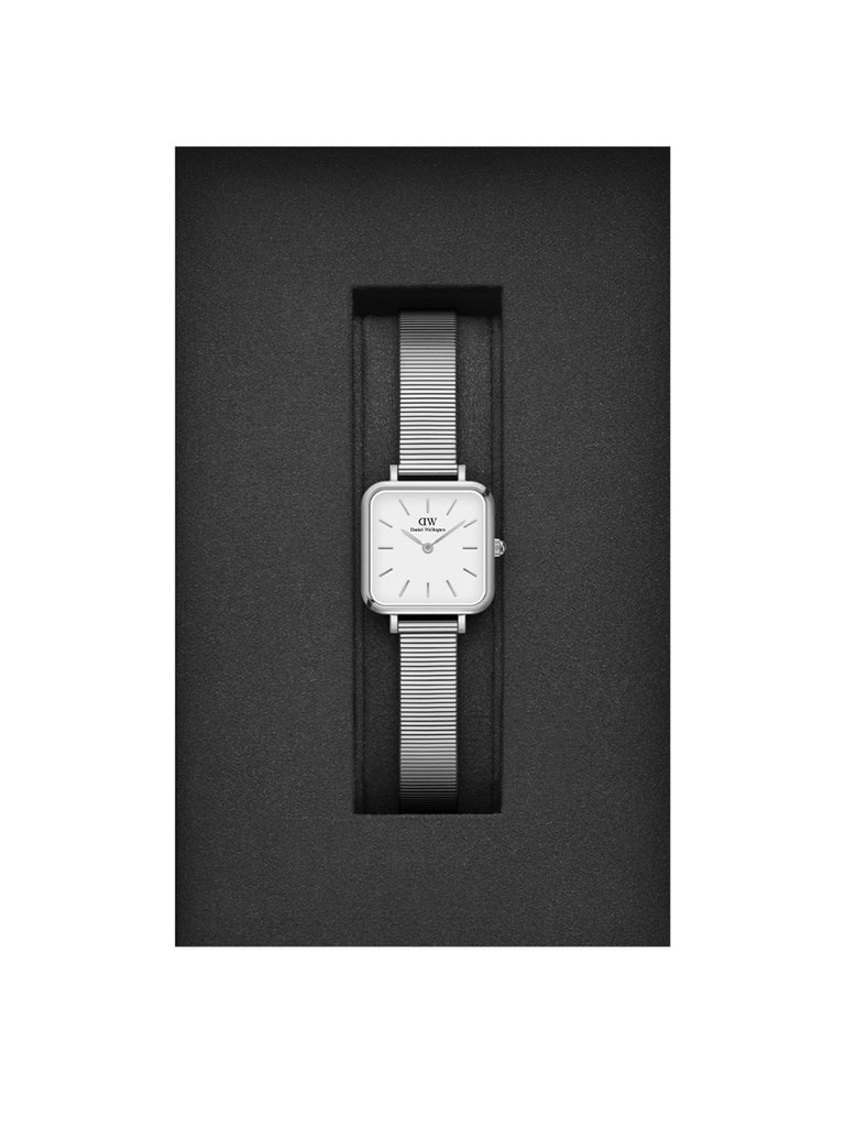 Daniel Wellington Quadro Studio White Dial Silver Mesh Bracelet Watch For Women - DW00100521 Buy Now By Daniel Wellington