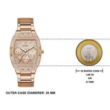 Guess Raven Diamonds Rose Gold Dial Rose Gold Steel Strap Watch for Women - GW0104L3 Buy Now By Guess