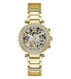 Guess Solstice Diamonds Gold Dial Gold Steel Strap Watch for Women - GW0403L2 Buy Now By Guess