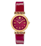 Versace Greca Meander Red Dial Red Leather Strap Watch for Women - VELW00320 Buy Now By Versace