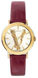 Versace Virtus White Dial Red Leather Strap Watch for Women - VEHC00219 Buy Now By Versace