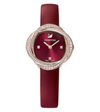 Swarovski Crystal Flower Red Dial Red Leather Strap Watch for Women - 5552780 Buy Now By Swarovski